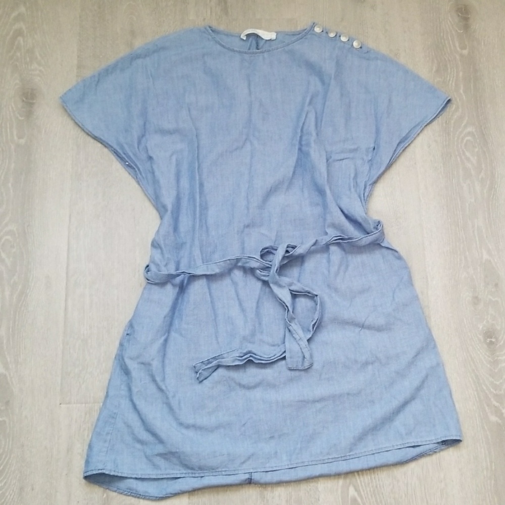 Zara blue basic denim dress size xs